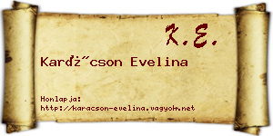 Karácson Evelina névjegykártya
